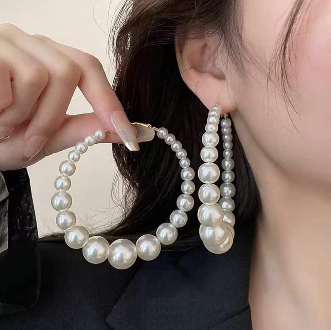 Big rounds pearl Earrings