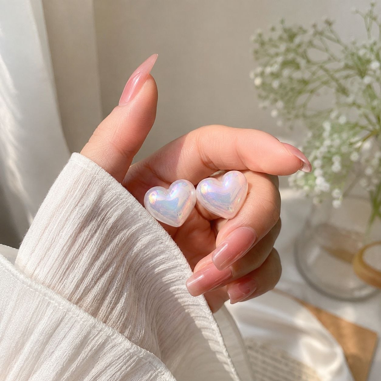 HEART STUD EARRING (JE-21)