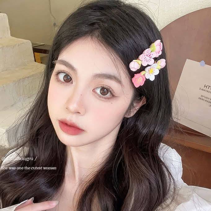 Pink Peach Blossom 3inq Clips (HX-27)